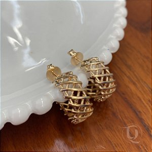 Brinco argola traços