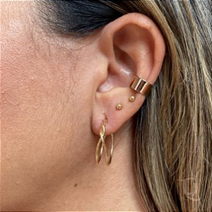 Brinco argola 2 fios