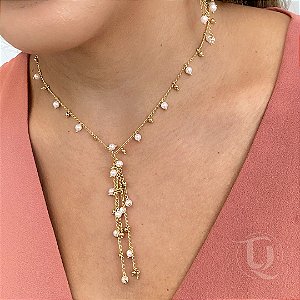 Choker de Pérolas e bolinhas