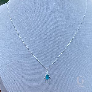 Colar 1  filho de pérola prata 925