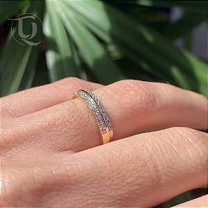 Anel aparador cravejado