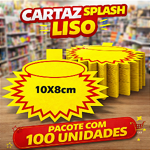 Splash Cartaz Oferta LISO Supermercado 10x8cm - 100 unidades