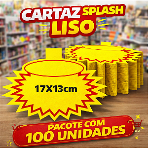 Splash Cartaz Oferta LISO Supermercado 17x13cm - 100 unidades