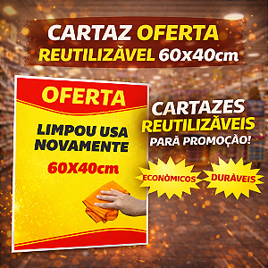 Cartaz De Oferta 60x40cm - Reutilizável - Pode Apagar