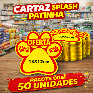 Splash OFERTA PATINHA Cartaz Oferta 12x12cm - 50 unidades