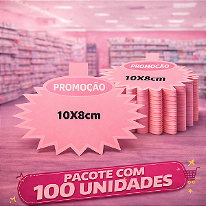 Splash Cartaz ROSA Supermercado 10x8cm - 100 unidades