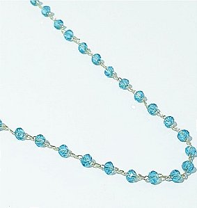 COLAR CRISTAIS COLORIDOS BANHADO A OURO 18 K