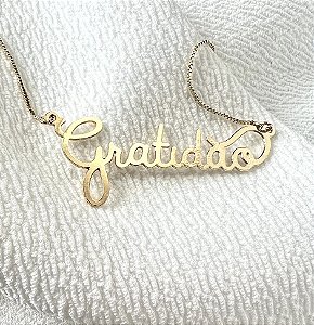 COLAR GRATIDAO BANHADO A OURO 18 K