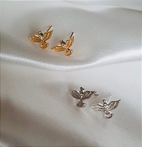BRINCO DIVINO ESPIRITO SANTO BANHADO A OURO OU RODIO