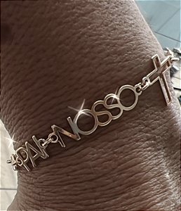 PULSEIRA PAI NOSSO SHAMBALA BANHADA A OURO 18 K