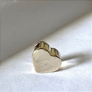 PINGENTE CHARM CORAÇAO BANHADO A OURO 18 K