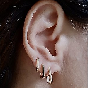 BRINCO TRIO ARGOLA PALITO BANHADO OURO 18 K OU PRATA