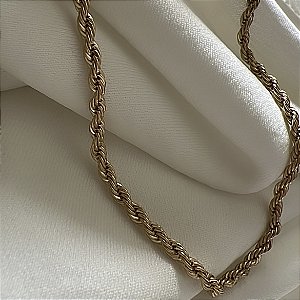 COLAR CORDAO BAIANO AVULSO BANHADO A OURO 18K - 3MM