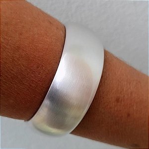 PULSEIRA BRACELETE FOSCO BANHADO A RODIO