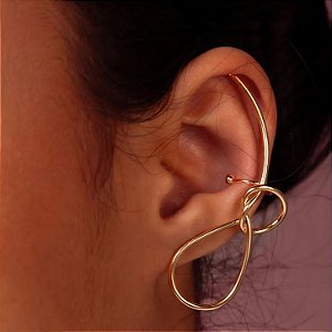 BRINCO PIERCING FAKE NO BANHADO A OURO 18 K - PAR