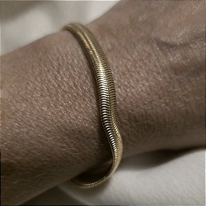PULSEIRA LACRAIA 6MM BANHADO A OURO 18 K.