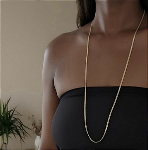 COLAR FITA BANHADO A OURO 18K - 85 CM