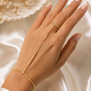 PULSEIRA JADE BANHADA A OURO 18 K