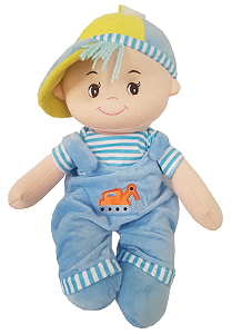 Boneco de Pano Fernandinho azul claro em plush