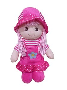 Boneca Fernandinha rosa em plush