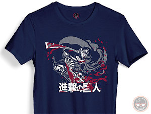 Camiseta Attack on Titan Malha 100% Algodão 30.1 Penteado