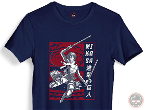 Camiseta Attack on Titan Malha 100% Algodão 30.1 Penteado