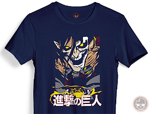Camiseta Attack on Titan Malha 100% Algodão 30.1 Penteado