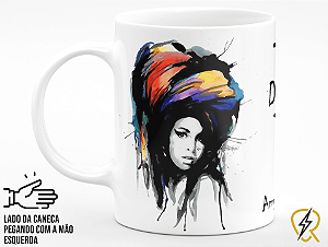 Caneca Amy Winehouse + Porta Caneca Grátis