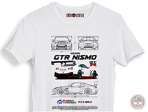 Camiseta Nissan GT-R Nismo malha 100% ALGODÃO Fio 30.1 Penteado