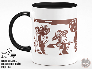 Caneca Deus Me Proteja de Mim e da Maldade de Gente Boa + Porta Caneca Grátis