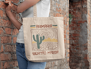 Ecobag FRASE Armaria Sertão Massa 100% Algodão Cru Natural