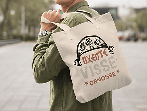 Ecobag FRASE Oxente Visse Danosse 100% Algodão Cru Natural