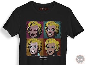 Camiseta Andy Warhol Malha. 100% ALGODÃO Fio 30.1 Penteado