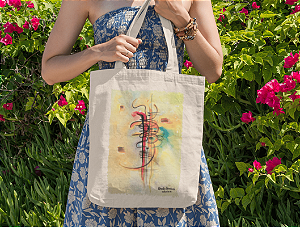Ecobag PINTORES Wassily Kandinsky 100% Algodão Cru Natural