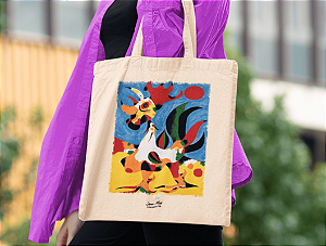 Ecobag PINTORES Joan Miró 100% Algodão Cru Natural