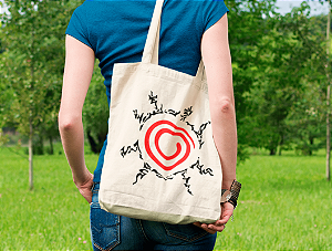 Ecobag ANIMES Naruto 100% Algodão Cru Natural