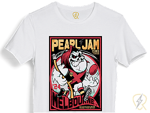 Camiseta Pearl Jam Melbourne malha 100% ALGODÃO Fio 30.1 Penteado