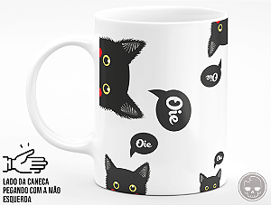 Caneca Cats Black + Porta Caneca Grátis