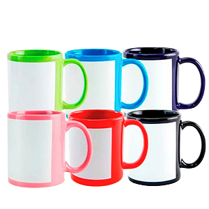 Caneca Tarja Colorida 325 ml Sublimação
