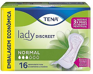 Absorvente Tena Lady Discreet Normal c/16