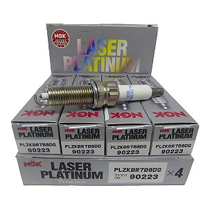 NGK PLZKBR7B8DG VELA DE IGNIÇÃO LASER PLATINUM 4 VELAS
