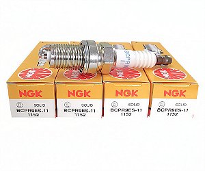 Jogo 4 Velas Ngk Original Turbo Fria Grau 9 16mm Bcpr9es11