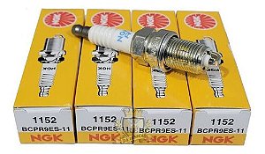 Jogo 4 Velas Ngk Original Turbo Fria Grau 9 16mm Bcpr9es11