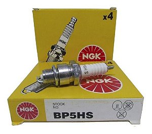 Jogo Vela Ngk Fusca 1200 1300 1500 1600 Gasolina Até 83 Bp5hs Rosca Curta