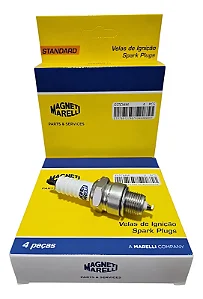 Jogo 4 Velas Fusca 1200 1300 1500 1600 Gasolina Rosca Curta Magneti Marelli E5TCMM