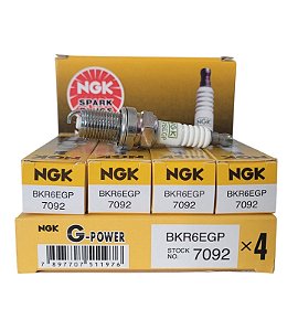 NGK BKR6EGP VELA DE IGNIÇÃO PLATINUM GPOWER 4 VELAS