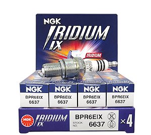 NGK BPR6EIX VELA DE IGNIÇÃO IRIDIUM IX 4 VELAS