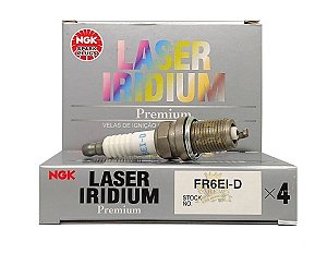 NGK FR6EI-D VELA DE IGNIÇÃO LASER IRIDIUM 4 VELAS