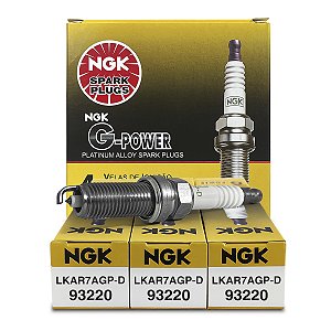 NGK LKAR7AGPD VELA DE IGNIÇÃO PLATINUM GPOWER 3 VELAS