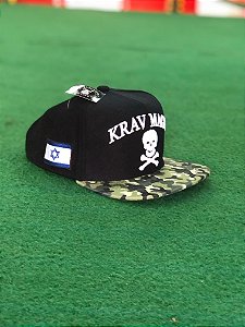 Boné Camuflado Verde Oficial Krav Maga Caveira